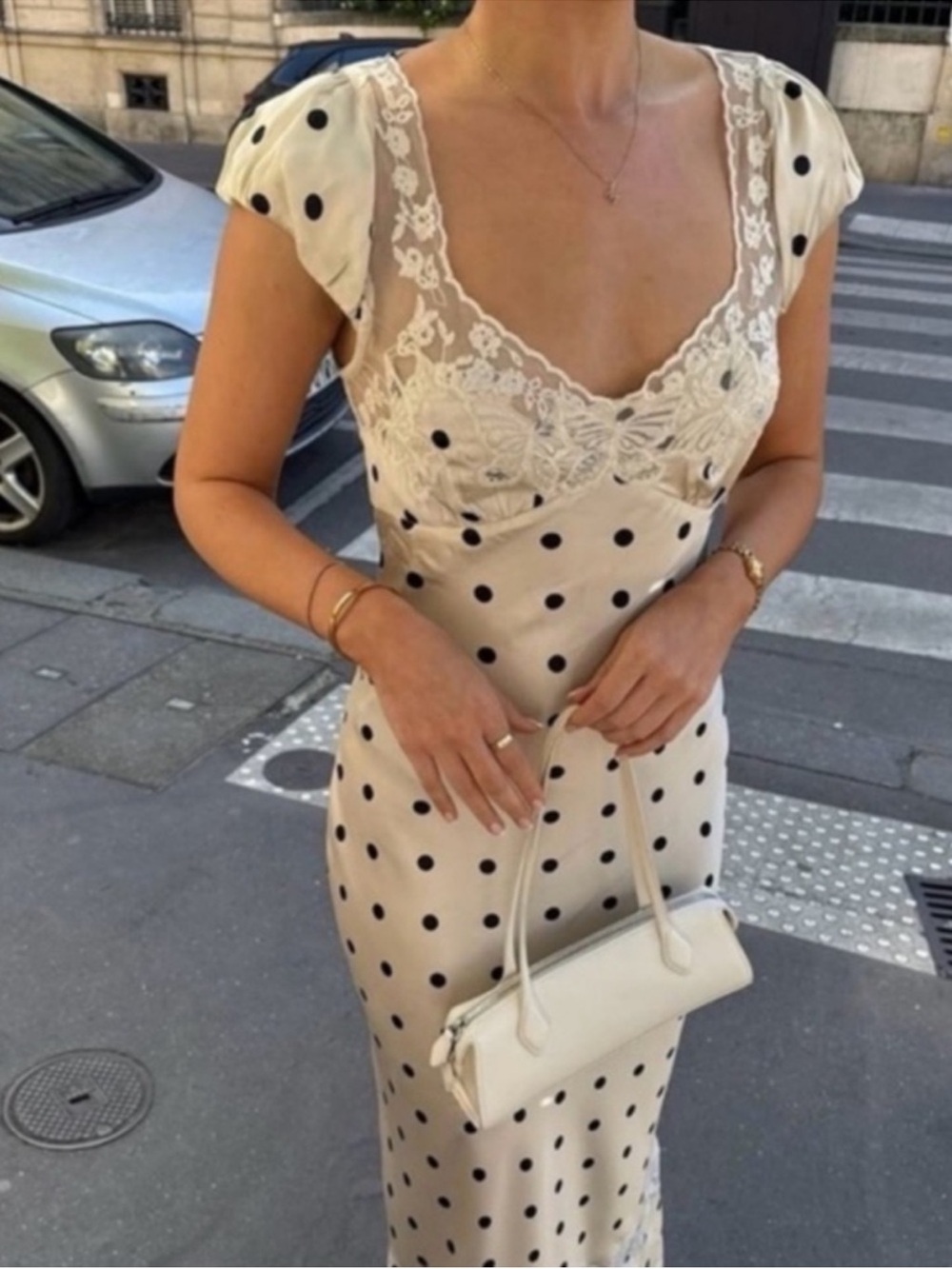 Camila Coelho Polka Dot Lace Butterfly Maxi Dress Size Medium NEW - Picture 5 of 9